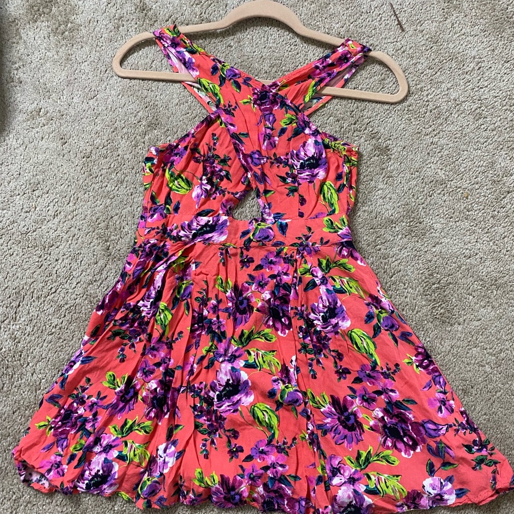 Pins and Needles Urban Outfitters Floral Cutout Dress